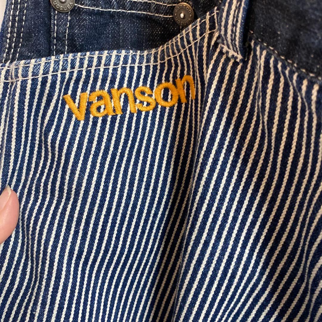 チ*ー様 バンソン　トムとジェリー　刺繍　デニム　ジーンズヒッコリー　濃紺　34