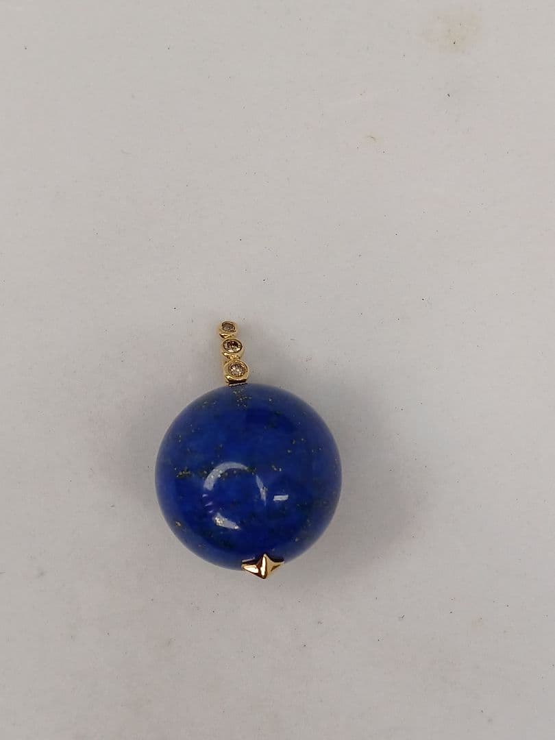 ★【新品未使用品】K18YG ラピスラズリブラウンダイヤトップGSTV 21-5