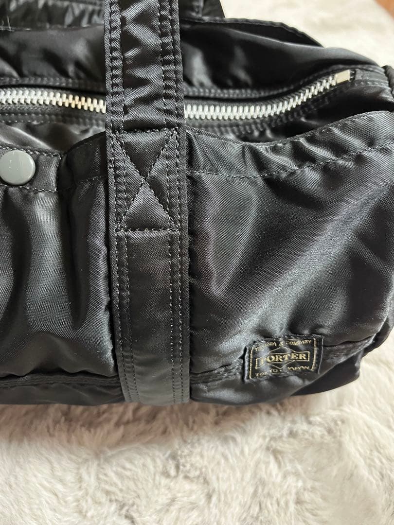 PORTER ポーター タンカー ミニボストン 黒 ドラムバッグ