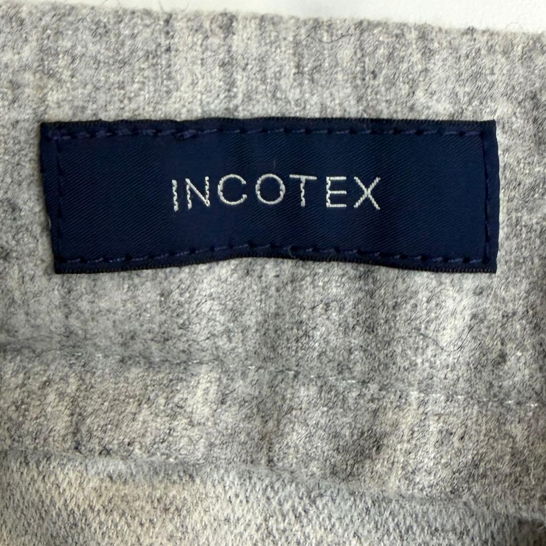 取引中【INCOTEX】74型ウールフランネル テーパードフィット ゴム仕様48