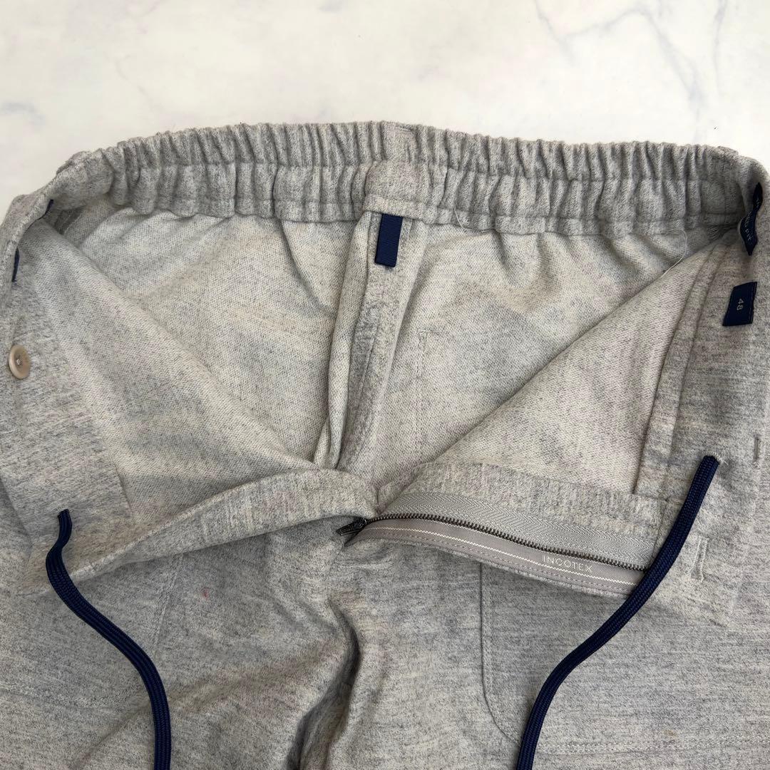 取引中【INCOTEX】74型ウールフランネル テーパードフィット ゴム仕様48