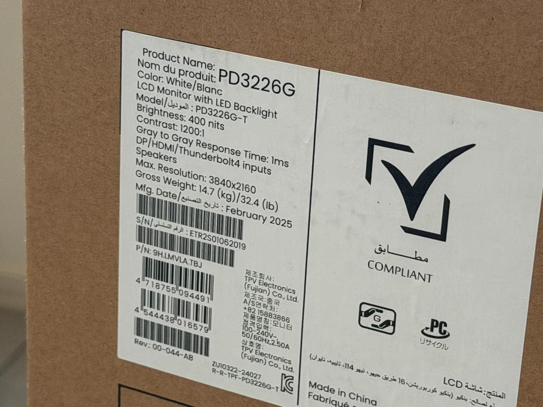 ディスプレイ・モニター本体 BenQ PD3226G