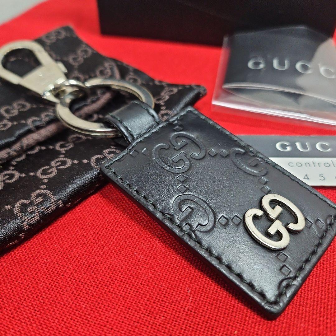 美品 GUCCI キーリング キーホルダー ドリアン GGシマ シルバー金具