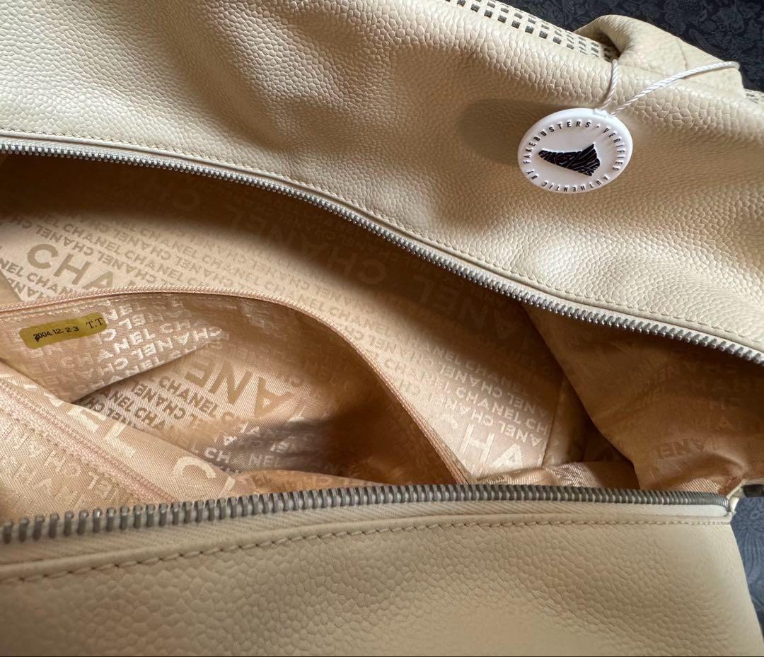 美品♡ シャネル パンチング デカココ ハンドバッグ キャビアスキン マトラッセ