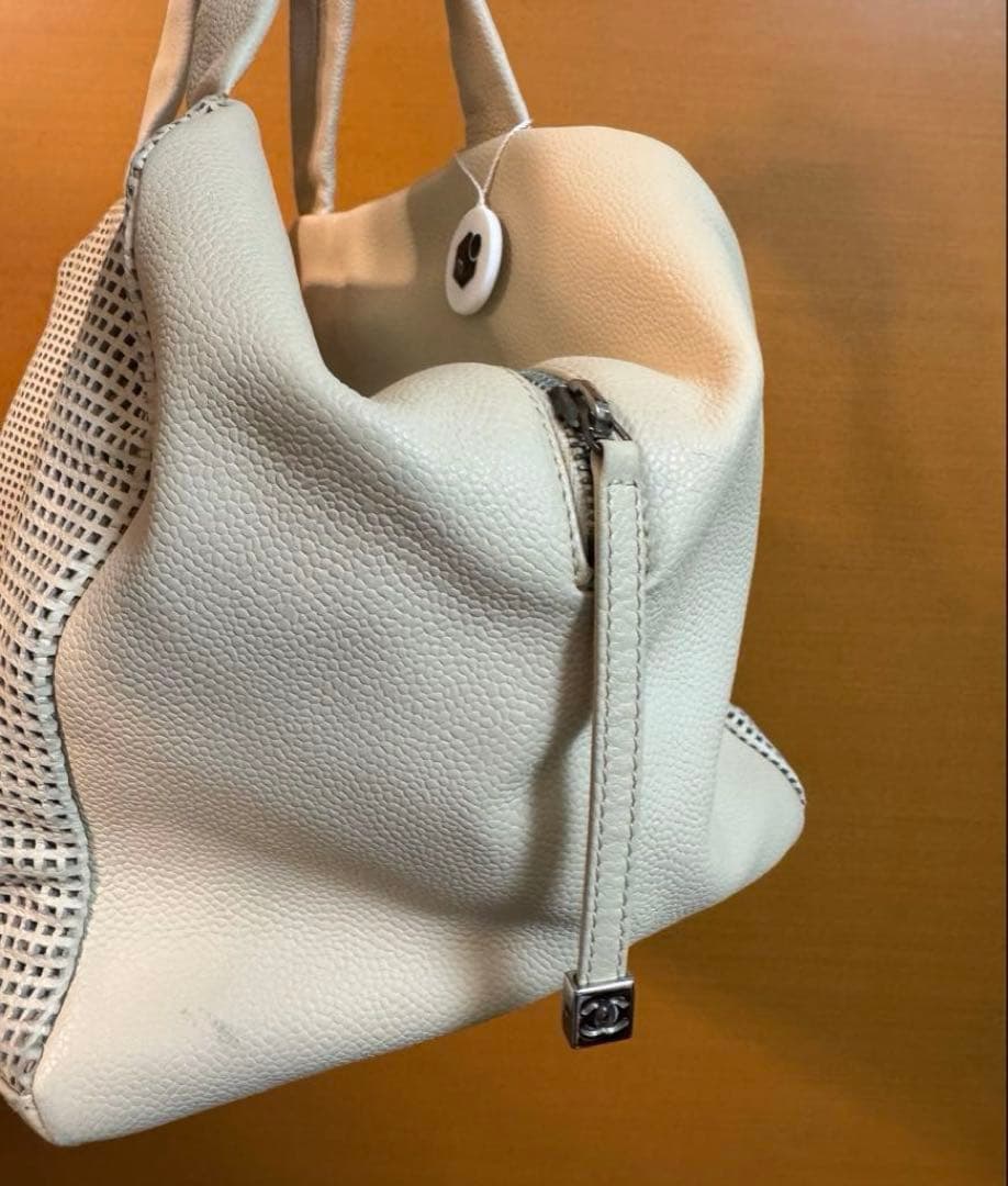 美品♡ シャネル パンチング デカココ ハンドバッグ キャビアスキン マトラッセ