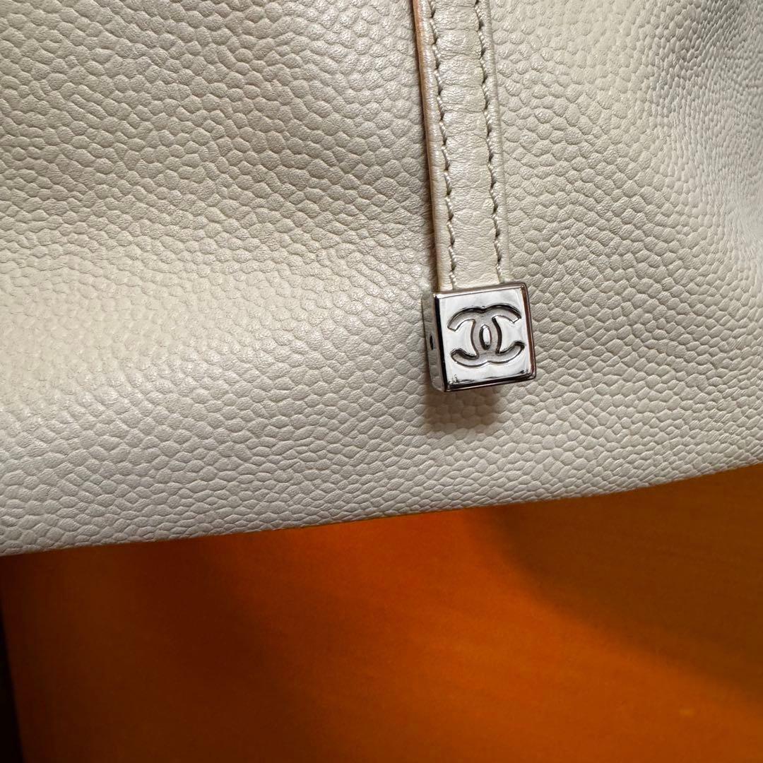 美品♡ シャネル パンチング デカココ ハンドバッグ キャビアスキン マトラッセ