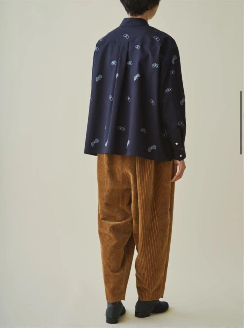 未使用 ミナペルホネン コーデュロイ パンツ タック ワイド lampo