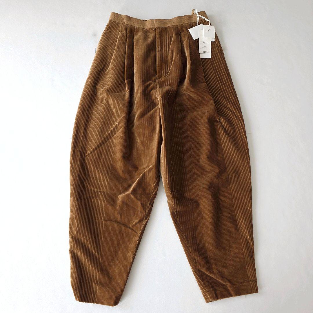 未使用 ミナペルホネン コーデュロイ パンツ タック ワイド lampo