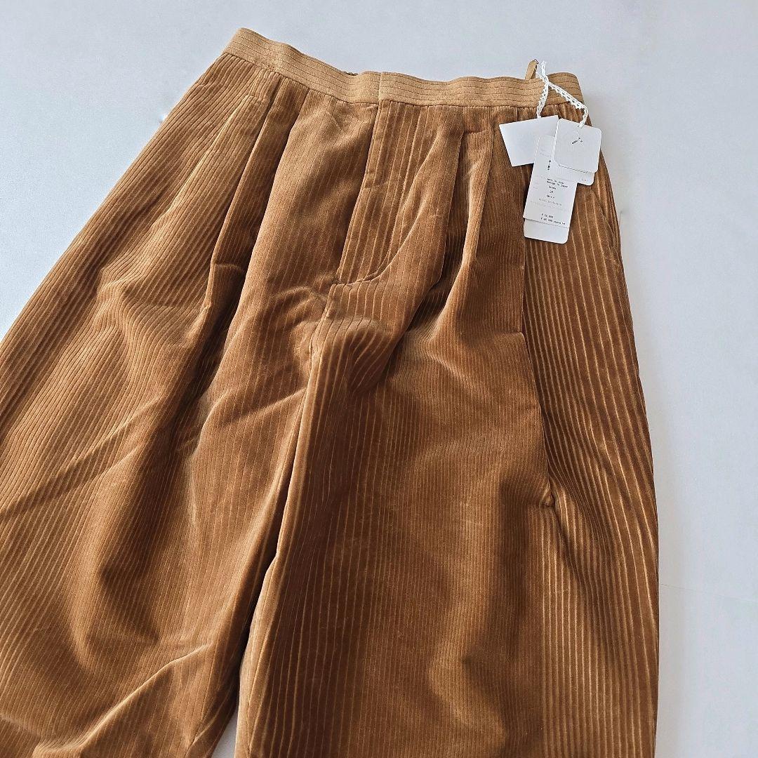 未使用 ミナペルホネン コーデュロイ パンツ タック ワイド lampo