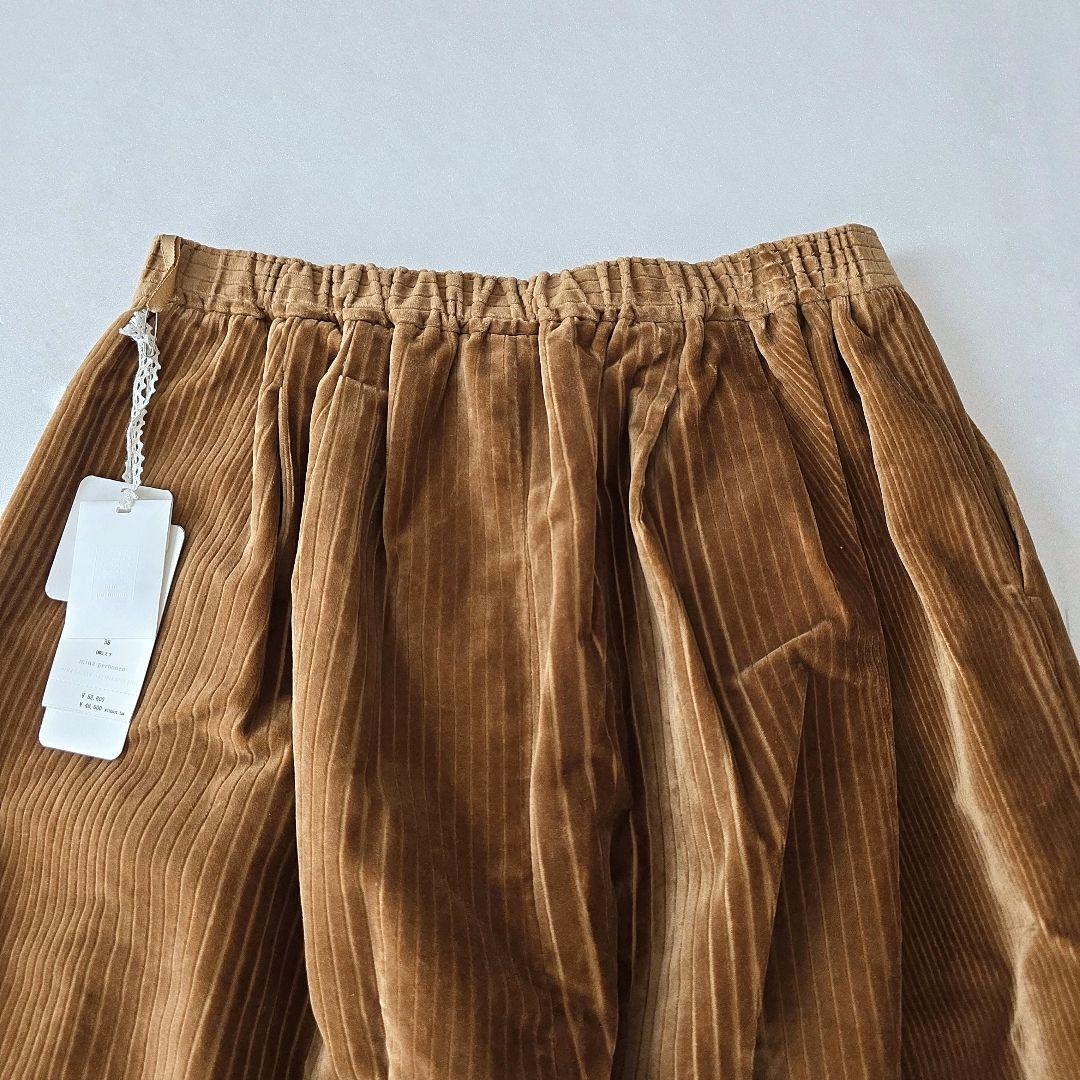 未使用 ミナペルホネン コーデュロイ パンツ タック ワイド lampo