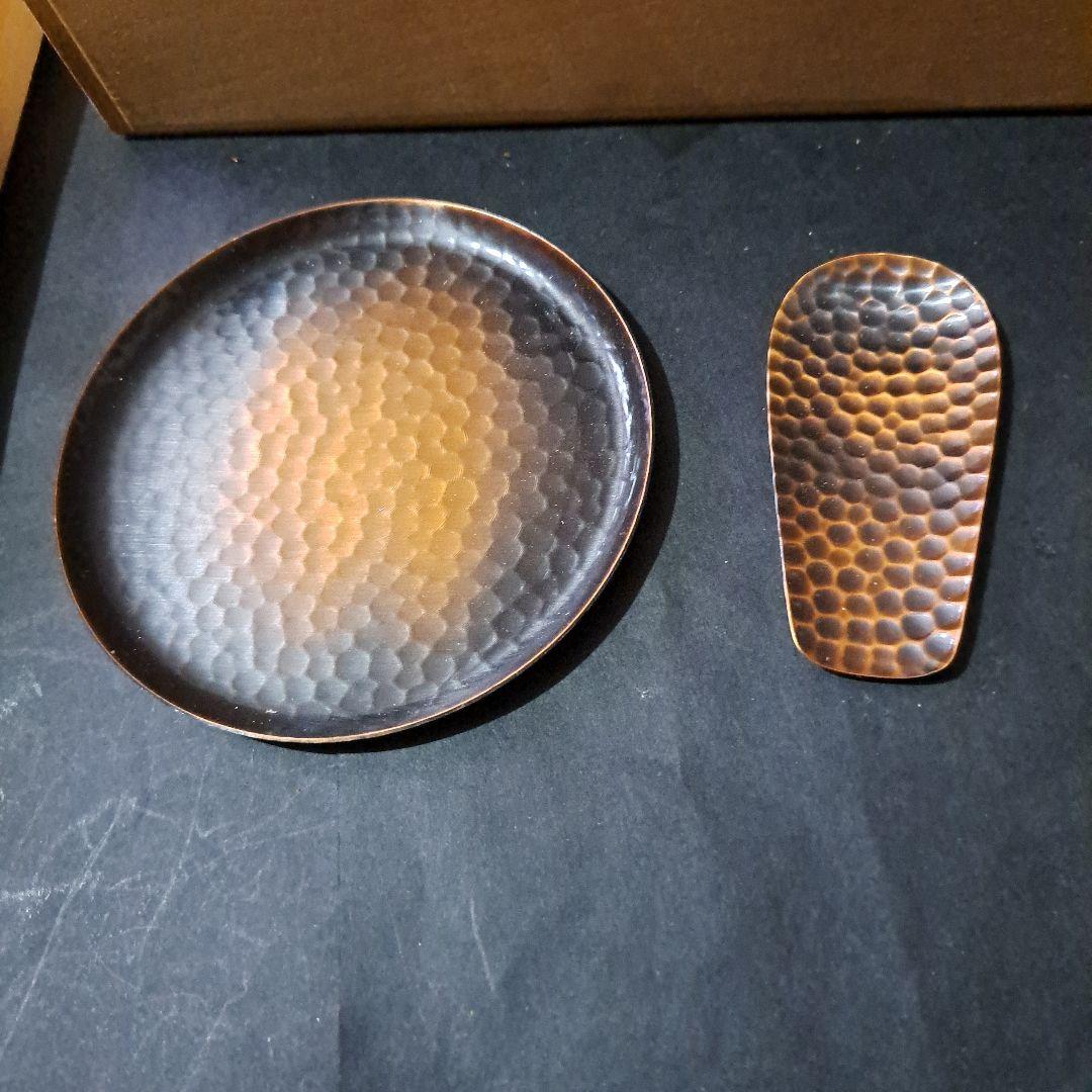 茶器揃　翠玉堂製品　銅製品　瑞煌　共箱付　六点セット　新品　木箱付