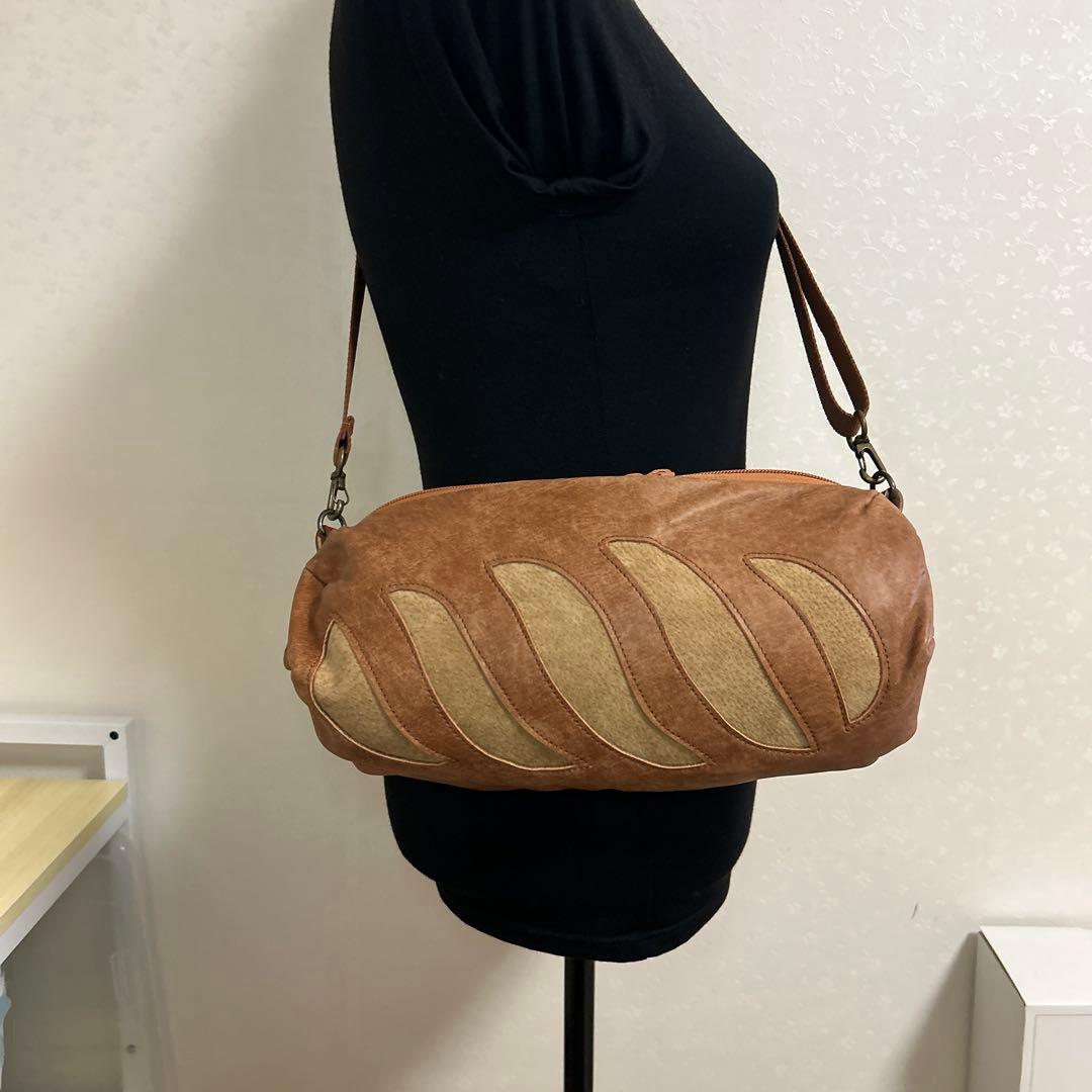 ハンドメイド作家様作♡フランスパン ショルダーバッグ バケット 未使用 ふかふか