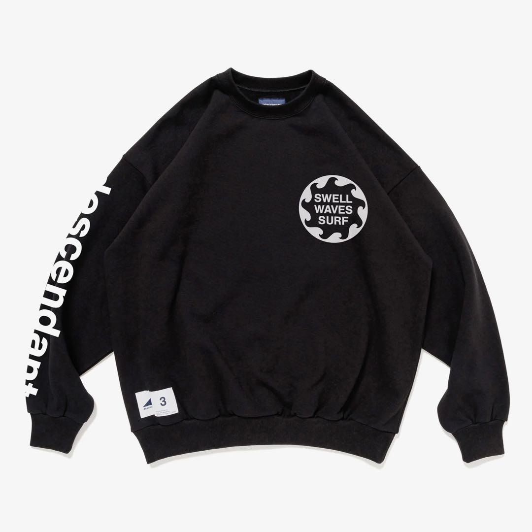 トップス DESCENDANT VORTEX CREW NECK size S BLACK