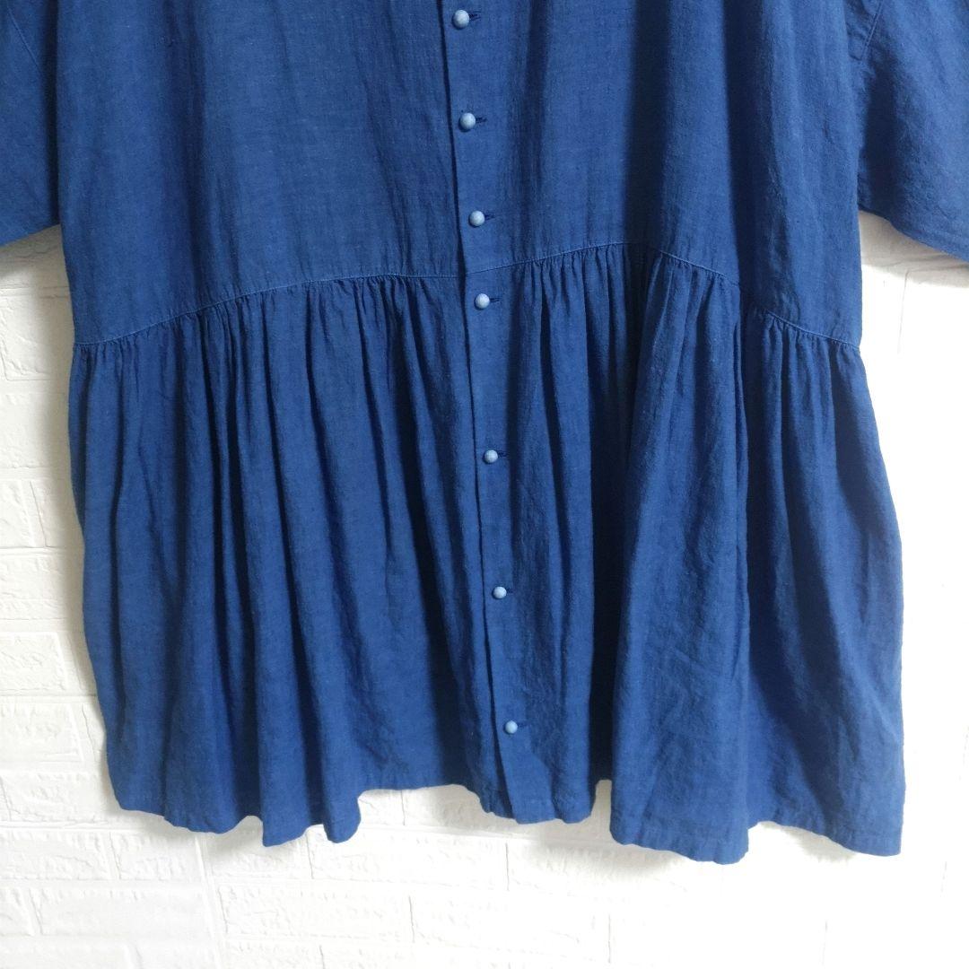 専用✨ネストローブ　アップサイクルリノ インジゴ ダイ　 チュニック 2way