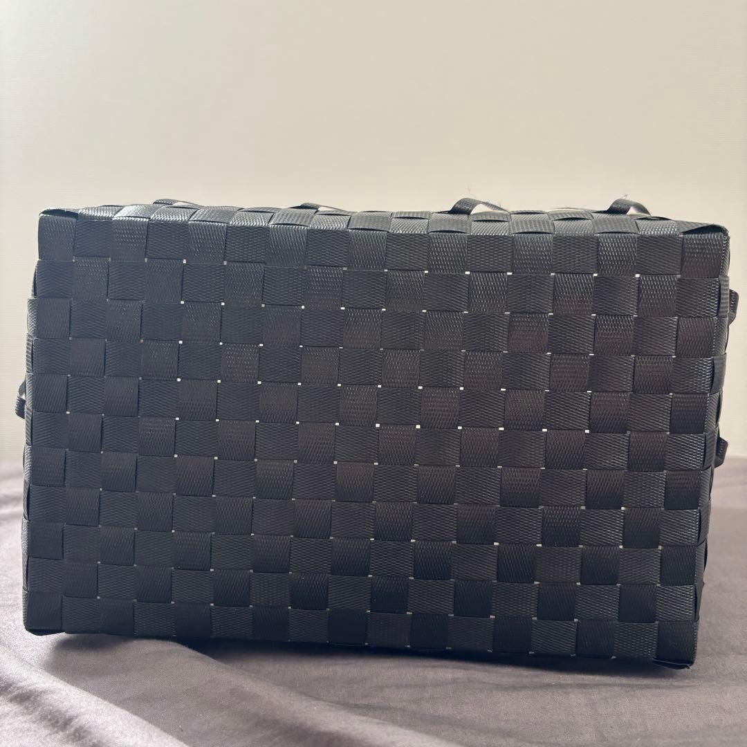 MARNI ブラック✖︎アイボリー 編み込み バスケットバッグ