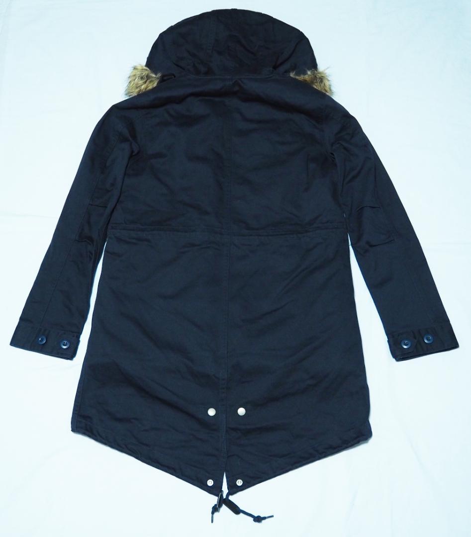 FRED PERRY フレッドペリー ダークネイビー モッズコート フード付美品