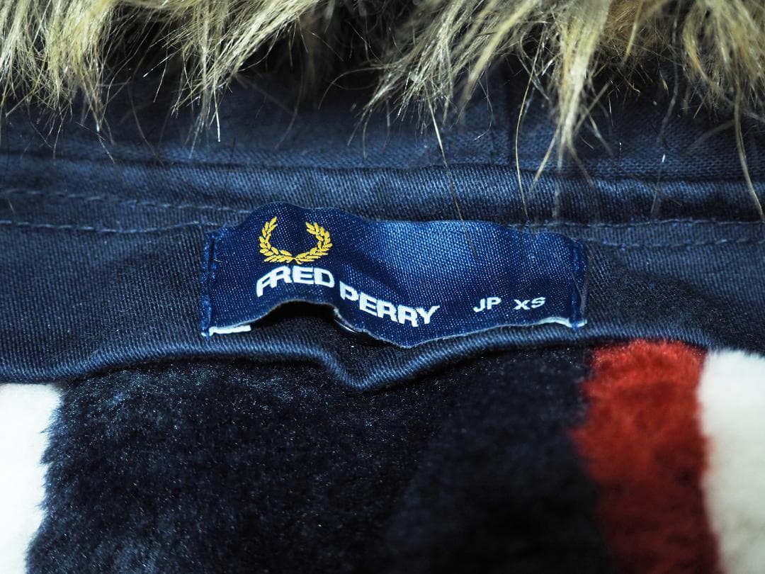 FRED PERRY フレッドペリー ダークネイビー モッズコート フード付美品