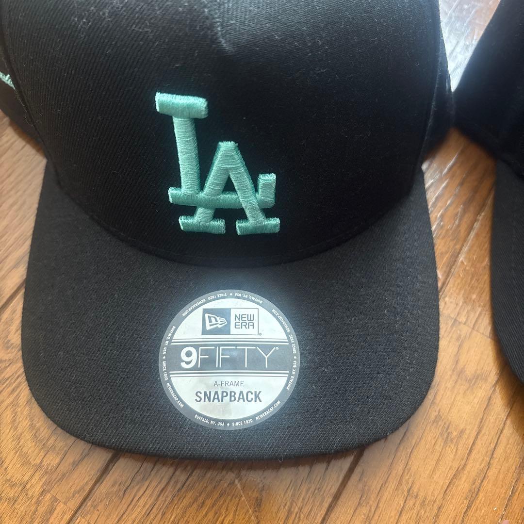 と*め様 海外！２点セットLA ニューエラ キャップ ドジャース ティファニーブ