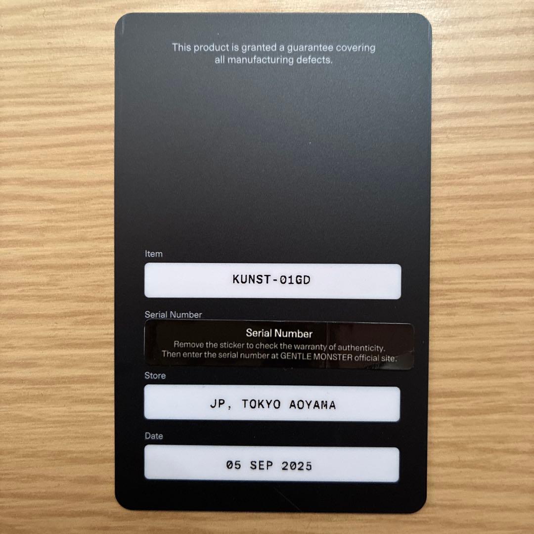 小物 gentle monster Kunst 01GD