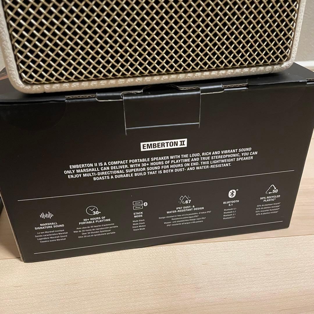Marshall ワイヤレスポータブル 防水スピーカー Emberton Ⅱ