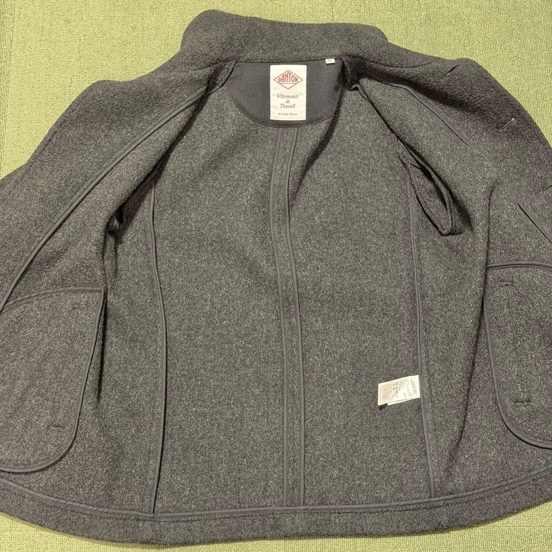 美品 DANTON 丸襟ウールモッサジャケットコート 42サイズ
