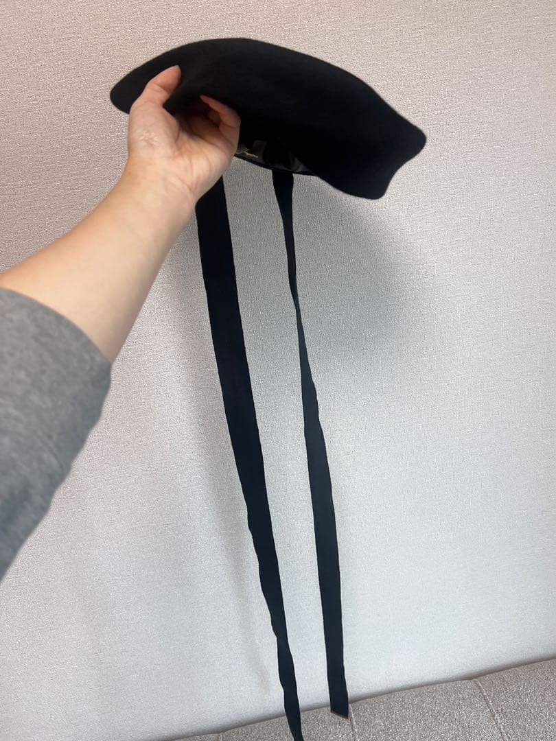 ブラックウールベレー帽