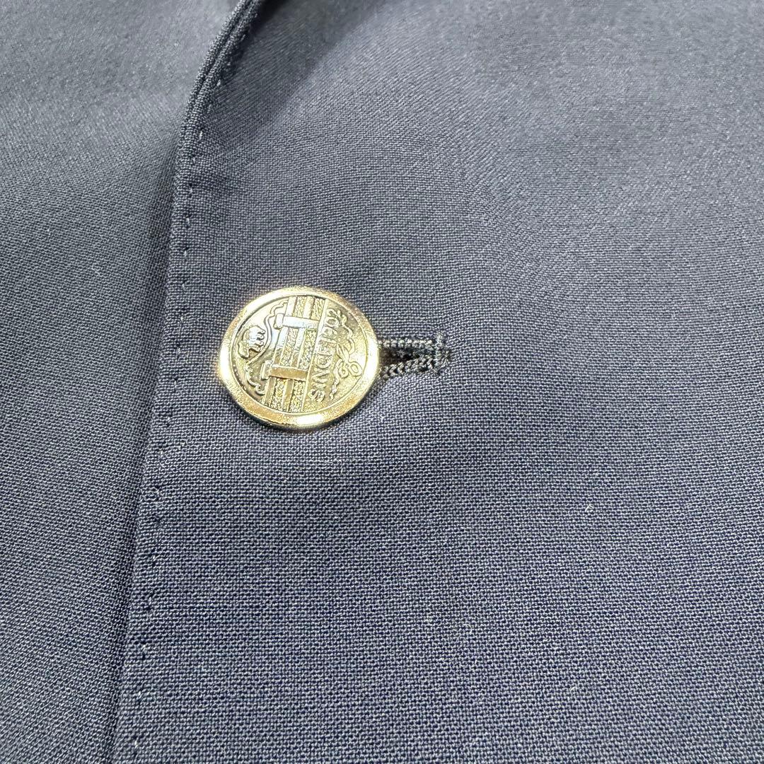 極美品 J.PRESS 紺ブレ 刻印銀ボタン 段返り ウール キュプラ M