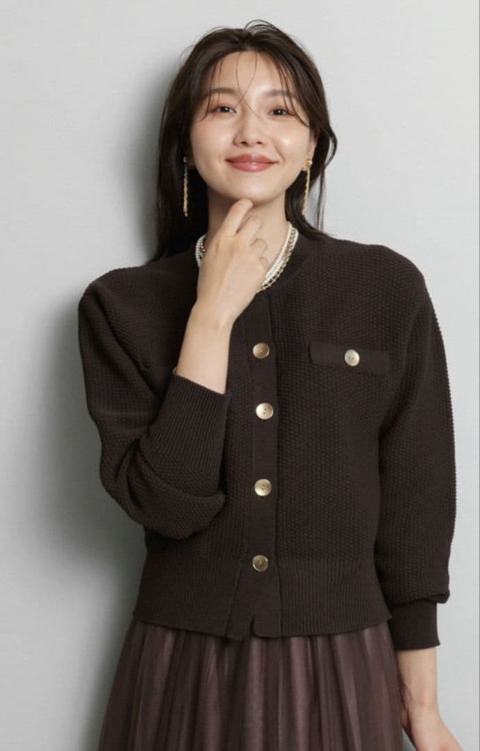 ☆JUSGLITTY 衿付きカノコカーデ　新品