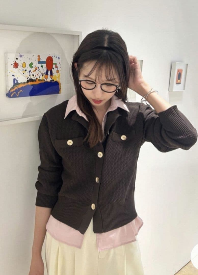 ☆JUSGLITTY 衿付きカノコカーデ　新品