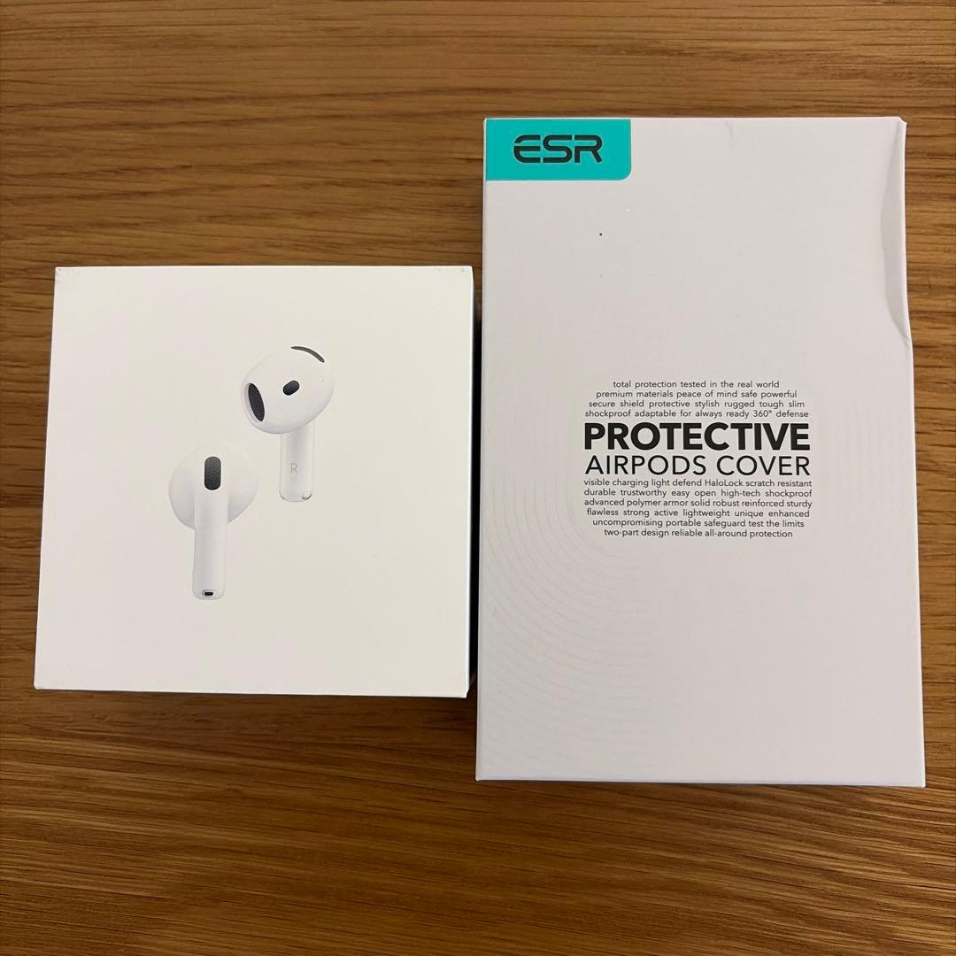 【未開封】AirPods 4 ノイキャンあり　ESRケース付き