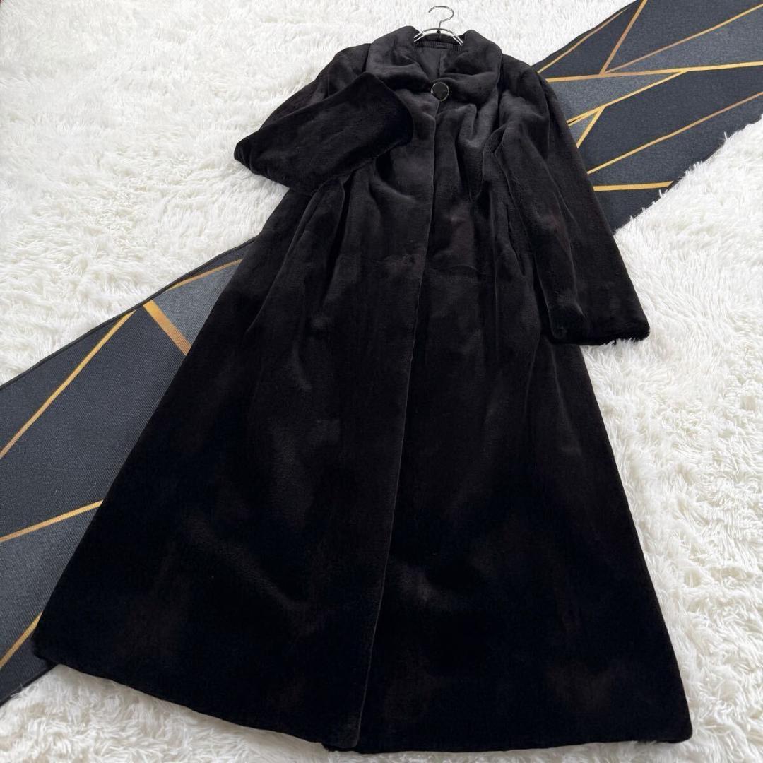 総丈132㎝ サガミンク シェアード コート ロング XL相当 AA140