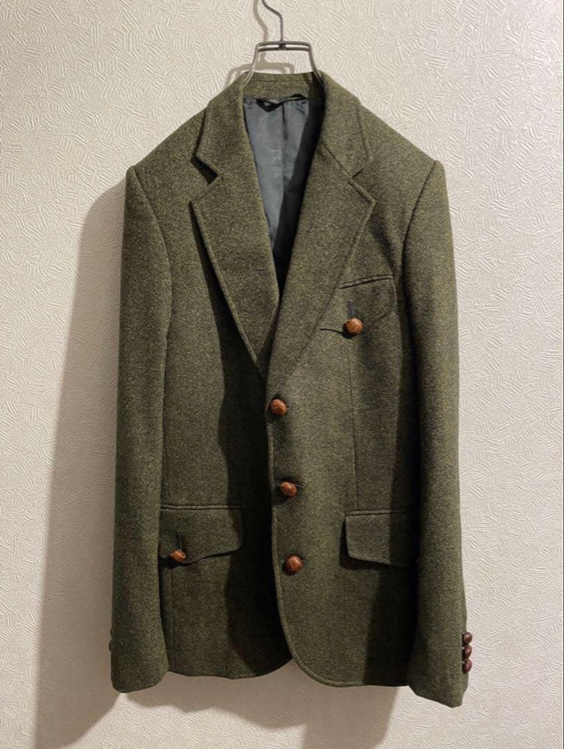 イタリア製 BURBERRY ツイード ハンティング ジャケット / バーバリー