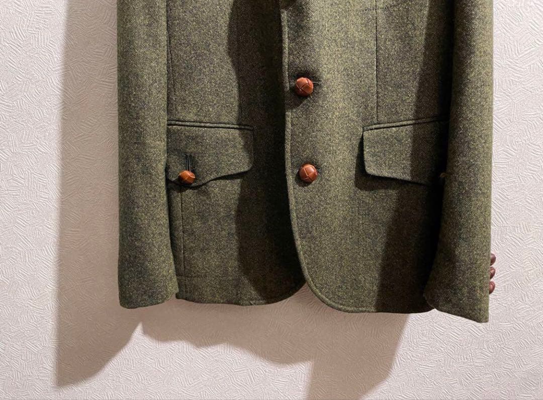 イタリア製 BURBERRY ツイード ハンティング ジャケット / バーバリー