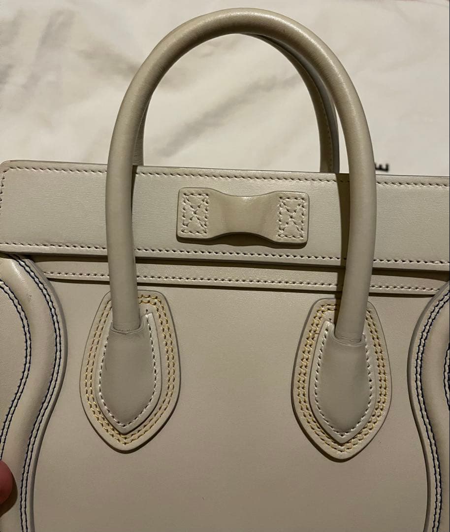 美品　セリーヌ ラゲージ　ナノ　マルチカラーステッチ　ショルダー