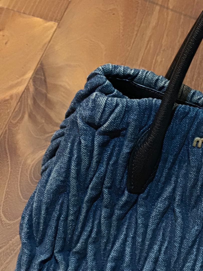 MIU MIU デニムプリーツハンドバッグ