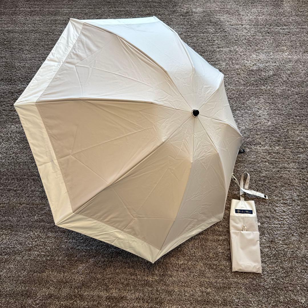 芦屋ロサブラン　3段折り コンビ　ライトグレージュ×アイボリー