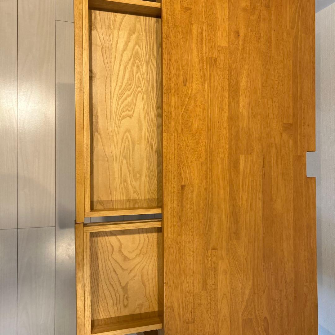 【美品】ベルメゾン 省スペースパソコンデスク 「 ナチュラル 」