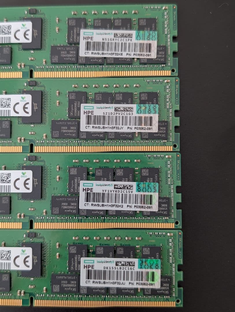 【もふもふ品】メモリ 32GB x 12 DDR4-3200 (7688)