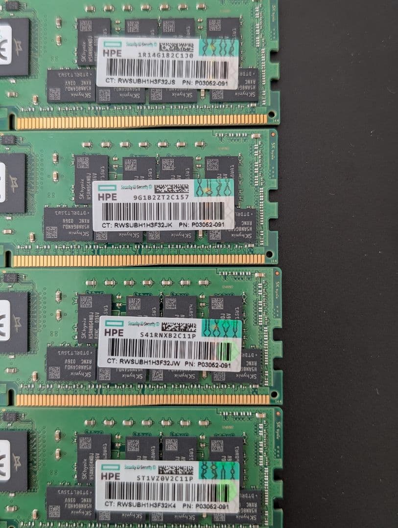 【もふもふ品】メモリ 32GB x 12 DDR4-3200 (7688)