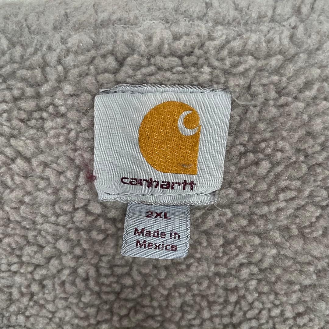 【貴重】カーハート　Carhartt ダックベスト　ボア　ダークブラウン 2XL