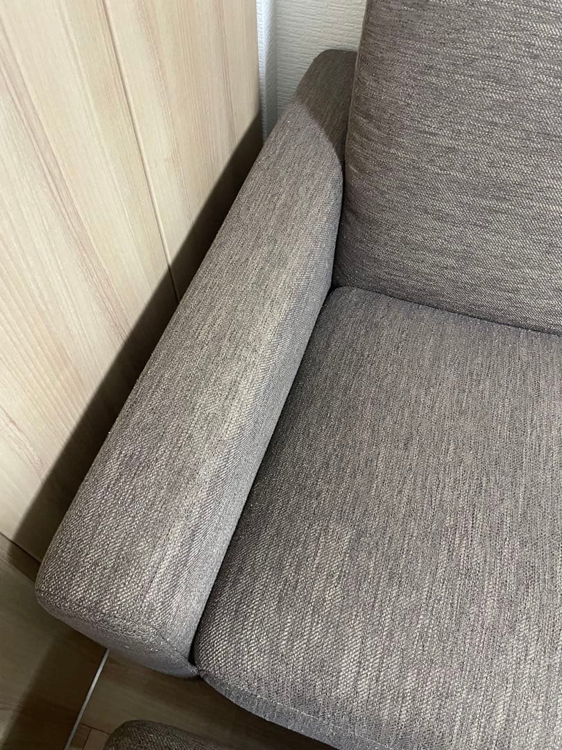 ニトリ カウチソファ 3人掛け ブラウン ファブリック