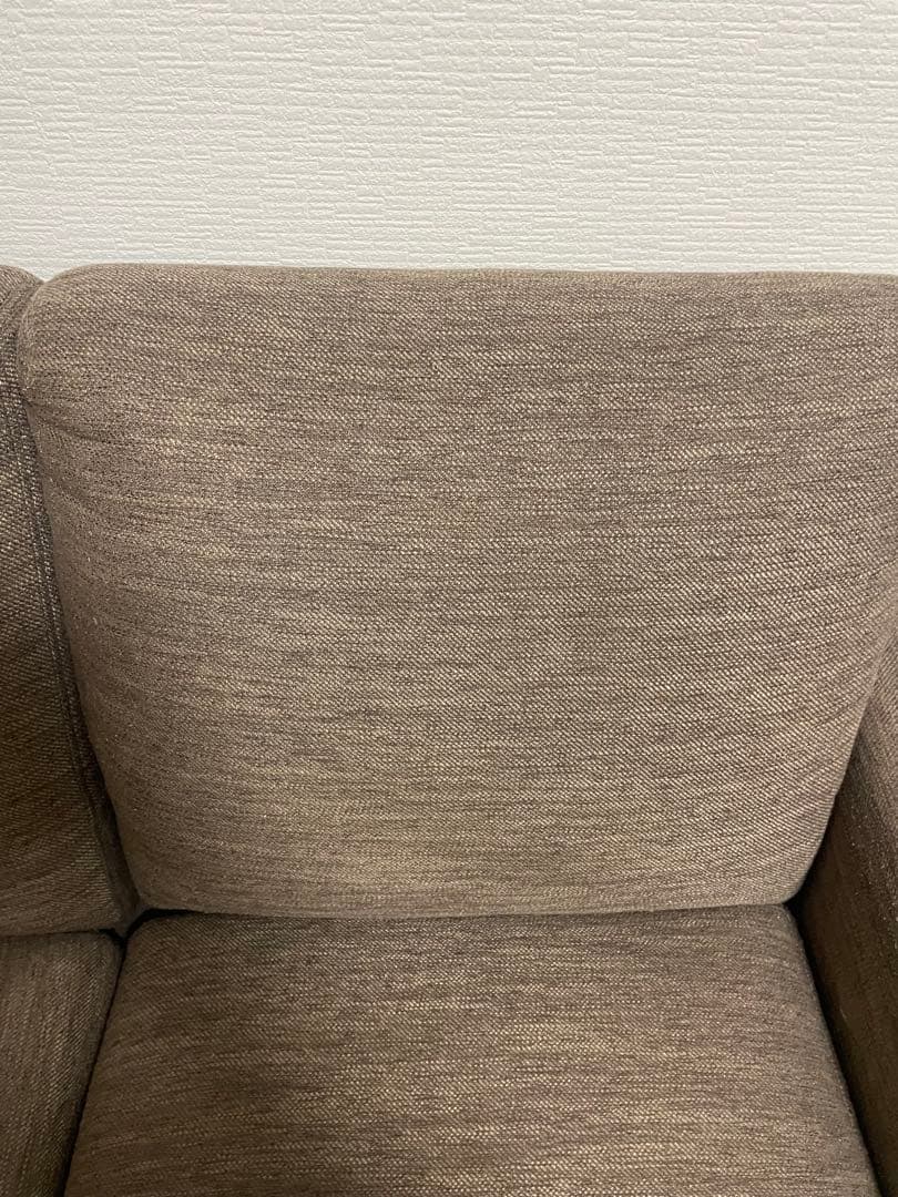 ニトリ カウチソファ 3人掛け ブラウン ファブリック