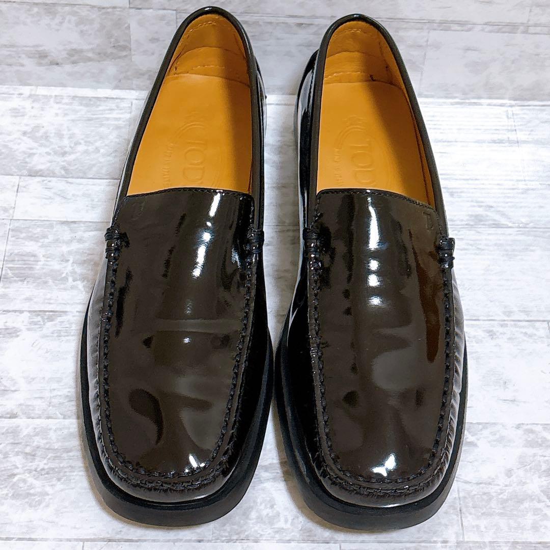 極美品✨TODS トッズ ゴンミーニ パテントレザー ローファー 箱付 25cm
