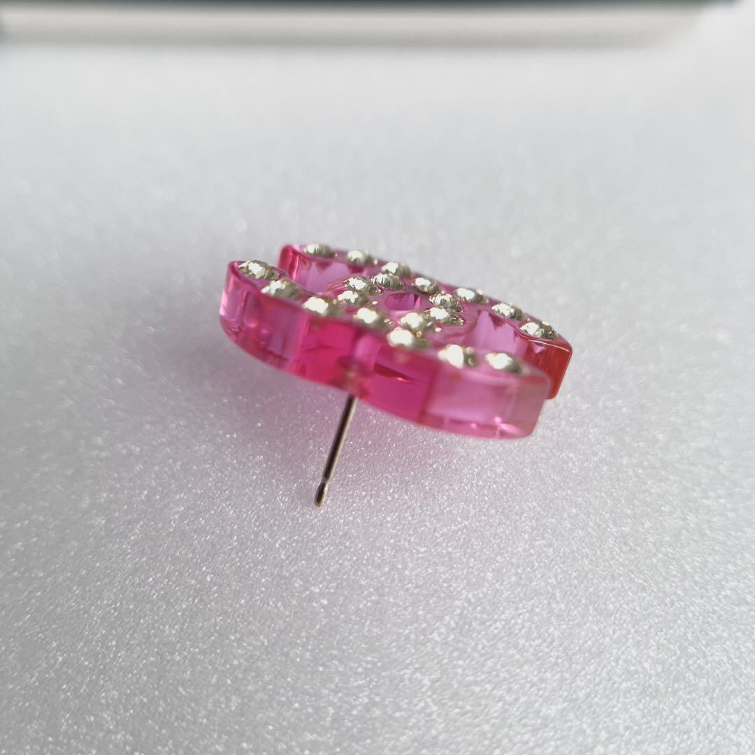 CHANEL クリア ピンク ストーン ピアス BTS テヒョン テテ 着用