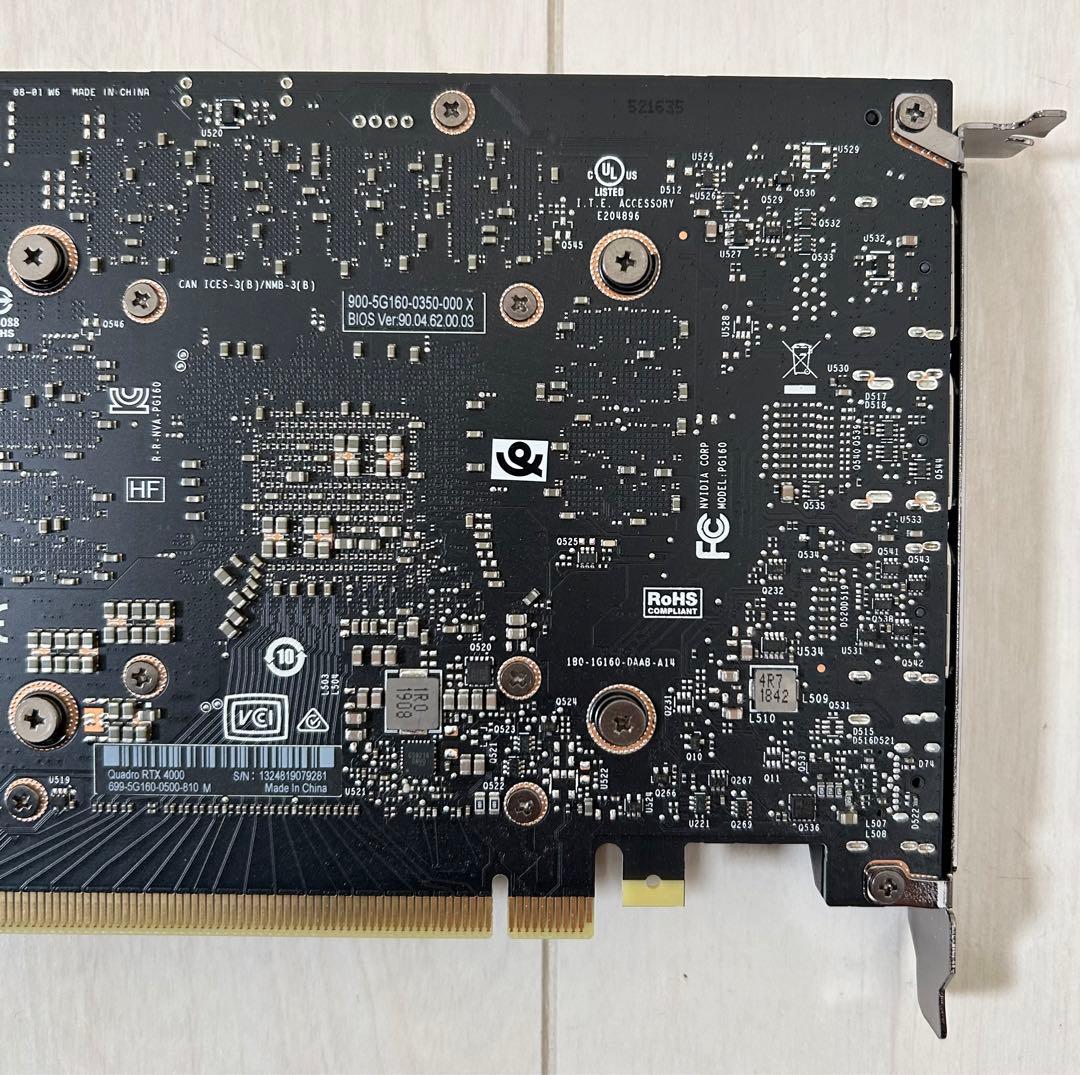 NVIDIA Quadro RTX 4000 8GB GDDR6 グラフィック