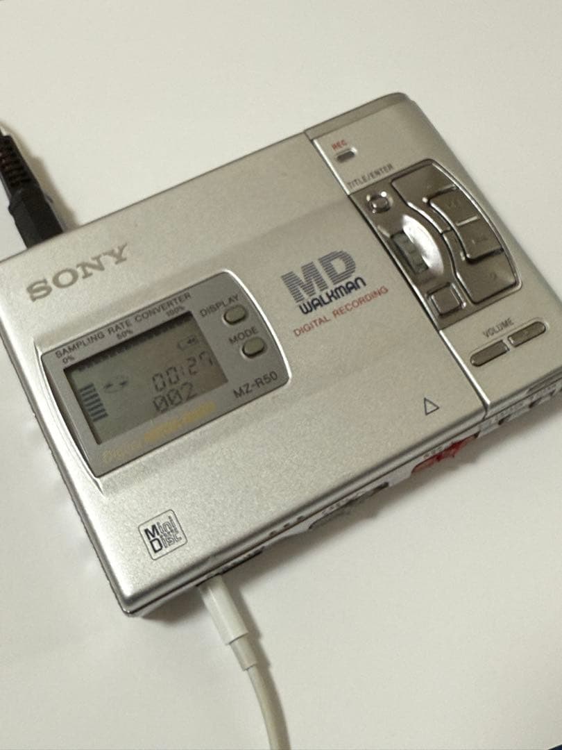 Sony MD ウォークマン　MZ-R50 + マイク　ECM-MS907