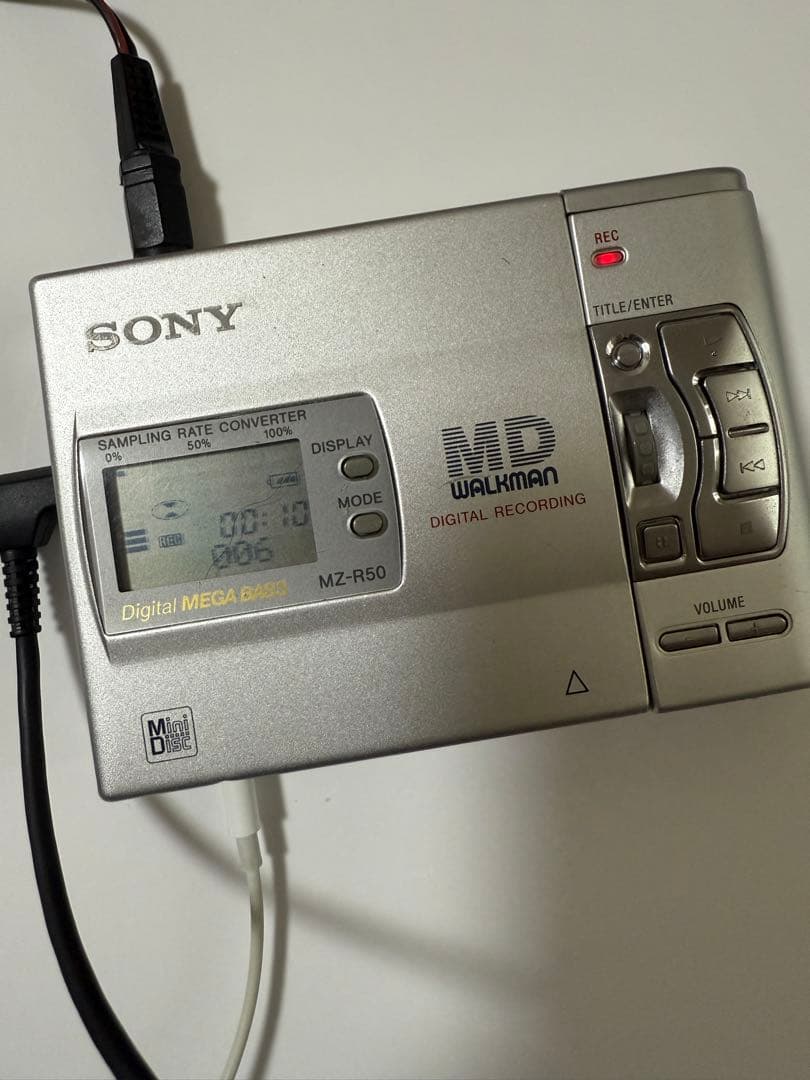 Sony MD ウォークマン　MZ-R50 + マイク　ECM-MS907