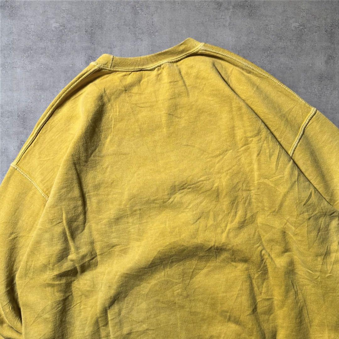 2384古着ZIONボブ・マーリースウェット雰囲気系好デザインマスタードイエロー