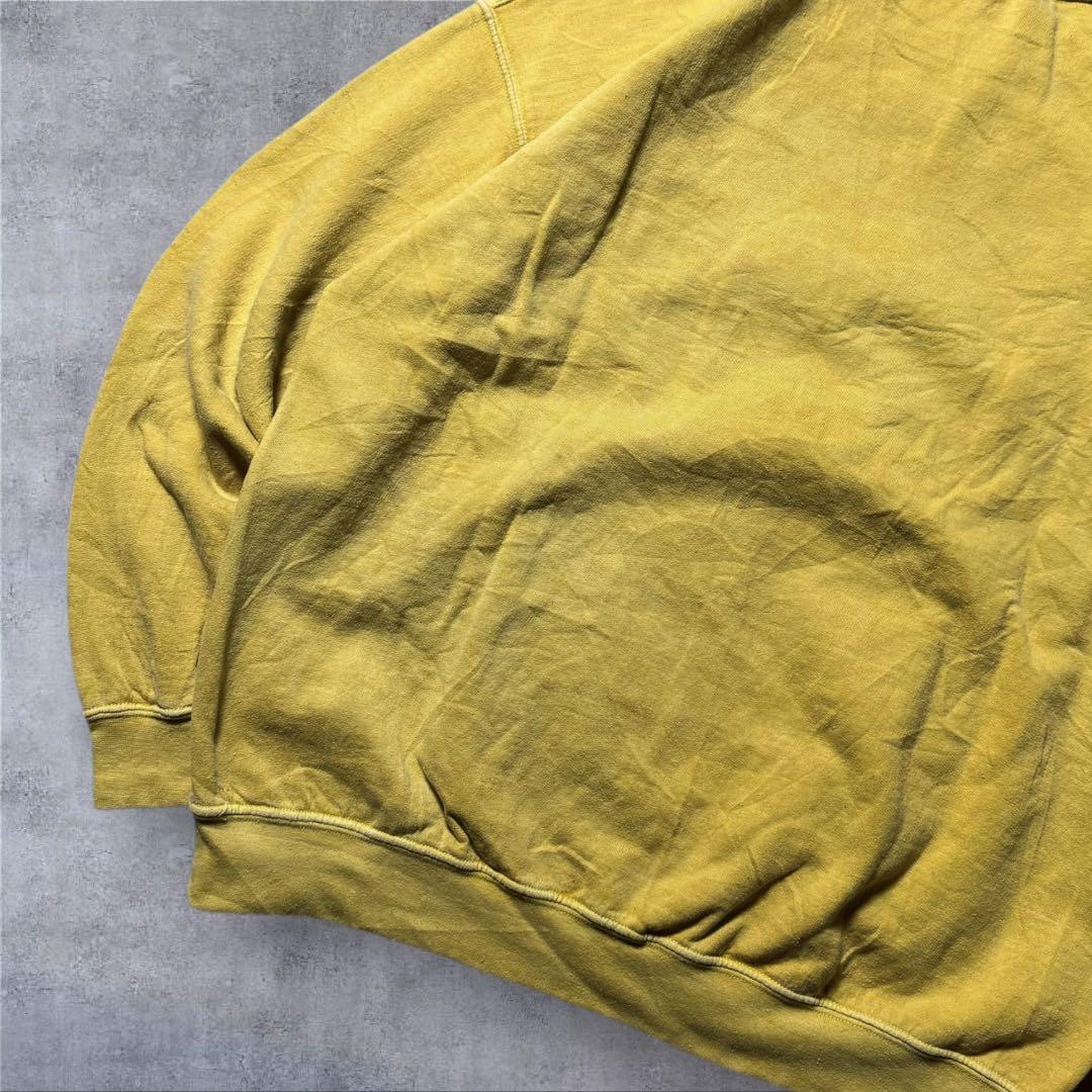 2384古着ZIONボブ・マーリースウェット雰囲気系好デザインマスタードイエロー