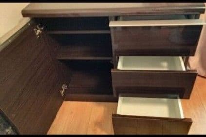 ニトリ収納棚　キャビネット（ポスティアDBR）ダークブラウン キャビネット